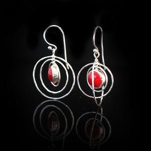 Cyclops Coral Set | Coral Silver Ring | Coral Silver Earing | Yakubu Design | Image 3