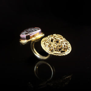 Ears Cry Agate 18k Gold-Plated Earrings | Agate Love Agate, 18k Gold |Set Yakubu Design Image 2