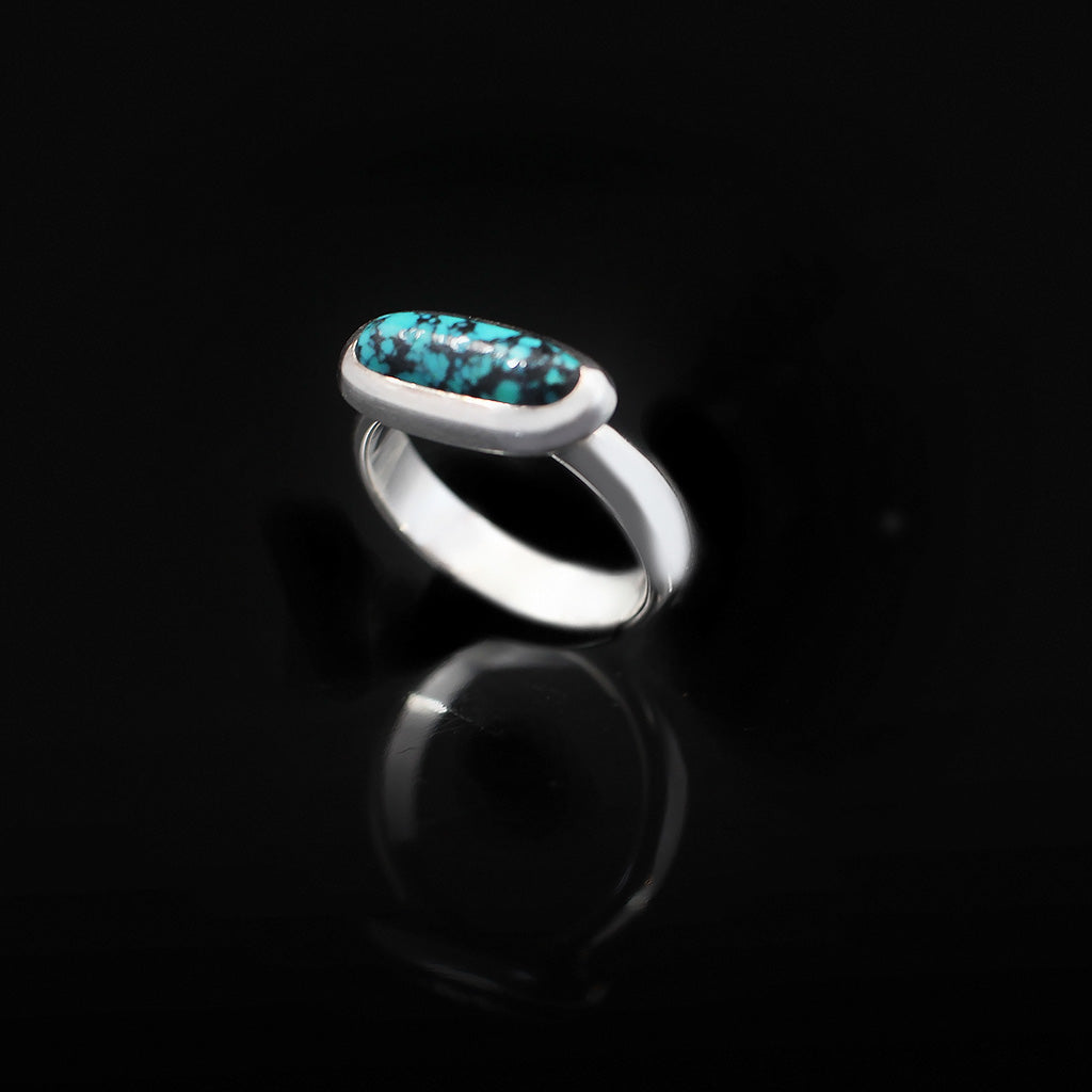 Spotted Turquoise Ring | Turquoise Silver Ring | Yakubu Design | Image 2