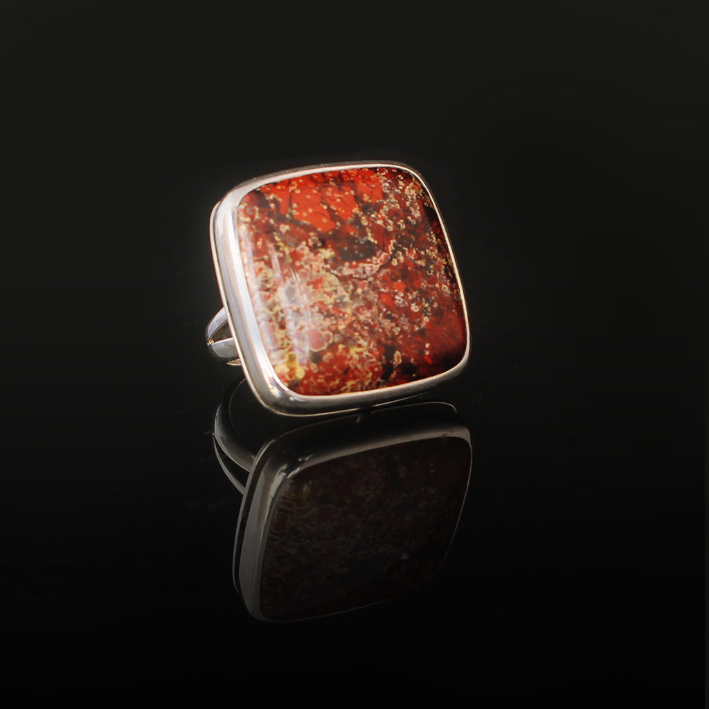 Agata stone Silver Bracelet | Agata stone Silver Ring | Yakubu Design | Set image 4