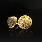 Ears Cry Agate 18k Gold-Plated Earrings | Agate Love Agate, 18k Gold |Set Yakubu Design Image 3