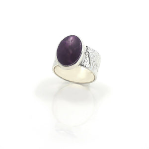 Chaorite Stone Necklace Silver | Sugilite Stone Ring Silver | Set | Yakubu Design | Image 9