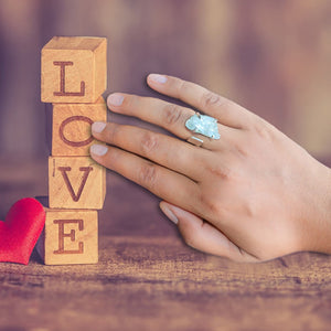  Aquamarine Silver Ring  | Aqua Heart  | Yakubu Design | 3