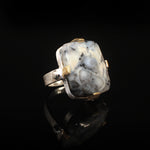 Marble Shield | Agate Gold-Plated Silver Ring | Yakubu Design | Image 3