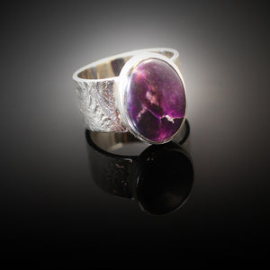 Chaorite Stone Necklace Silver | Sugilite Stone Ring Silver | Set | Yakubu Design | Image 4
