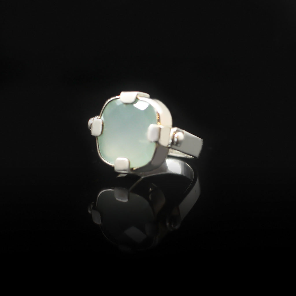 Aquarian Chalcedony Set | Chalcedony SIlver Earing | Chalcedony SIlver | Yakubu Design | Image 4