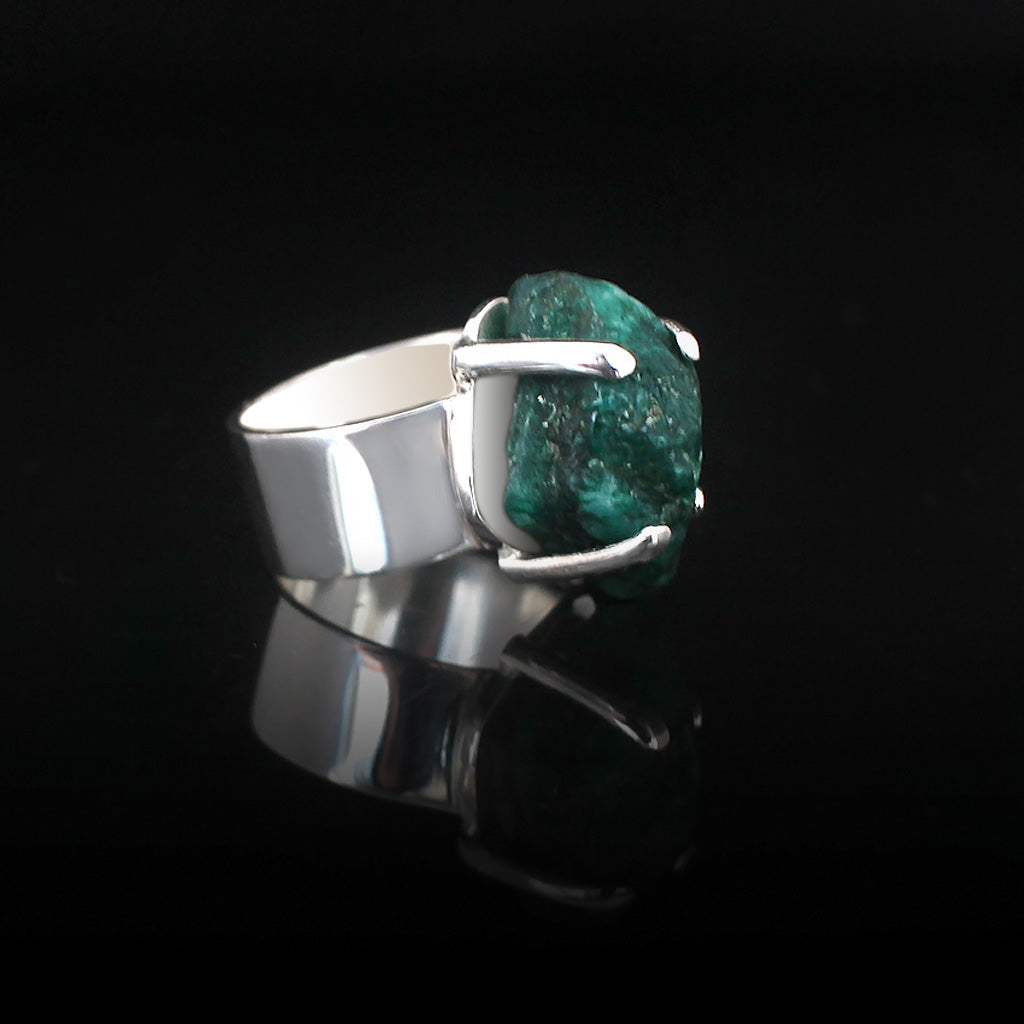 Lucky Charm Set | Malachite Stone Silver Bracelet | Malachite Stone Silver ring | Yakubu Design | Image 4