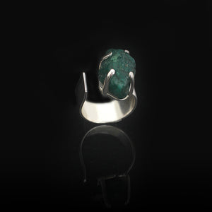 Lucky Charm Set | Malachite Stone Silver Bracelet | Malachite Stone Silver ring | Yakubu Design | Image 5