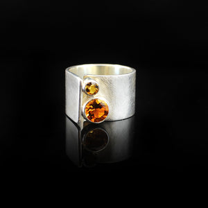 Citrin Drip Set | Citrine Silver Earing | Citrine Silver Ring | Yakubu Design | Image 2