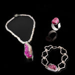 Elbonite Silver Necklace Ruby Silver Bracelet | Ruby Rocks | Ruby Silver Ring | Yakubu Design 1