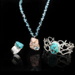 Seaside Set | Apatite Stone Necklace Silver | Turquoise Stone Bracelet Silver | Turquoise Stone Ring Silver | Yakubu Design | Image 1