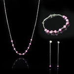Pink Madonna Set | Pink Pearl, Silver Earing | Pink Pearl, Silver Necklace | Pink Pearl, Silver Bracelet | Yakubu Design | Image 1