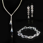 Silver Platter Set | Crystal Seilver Earing | Crystal Seilver Necklace | Yakubu Design | Image 5