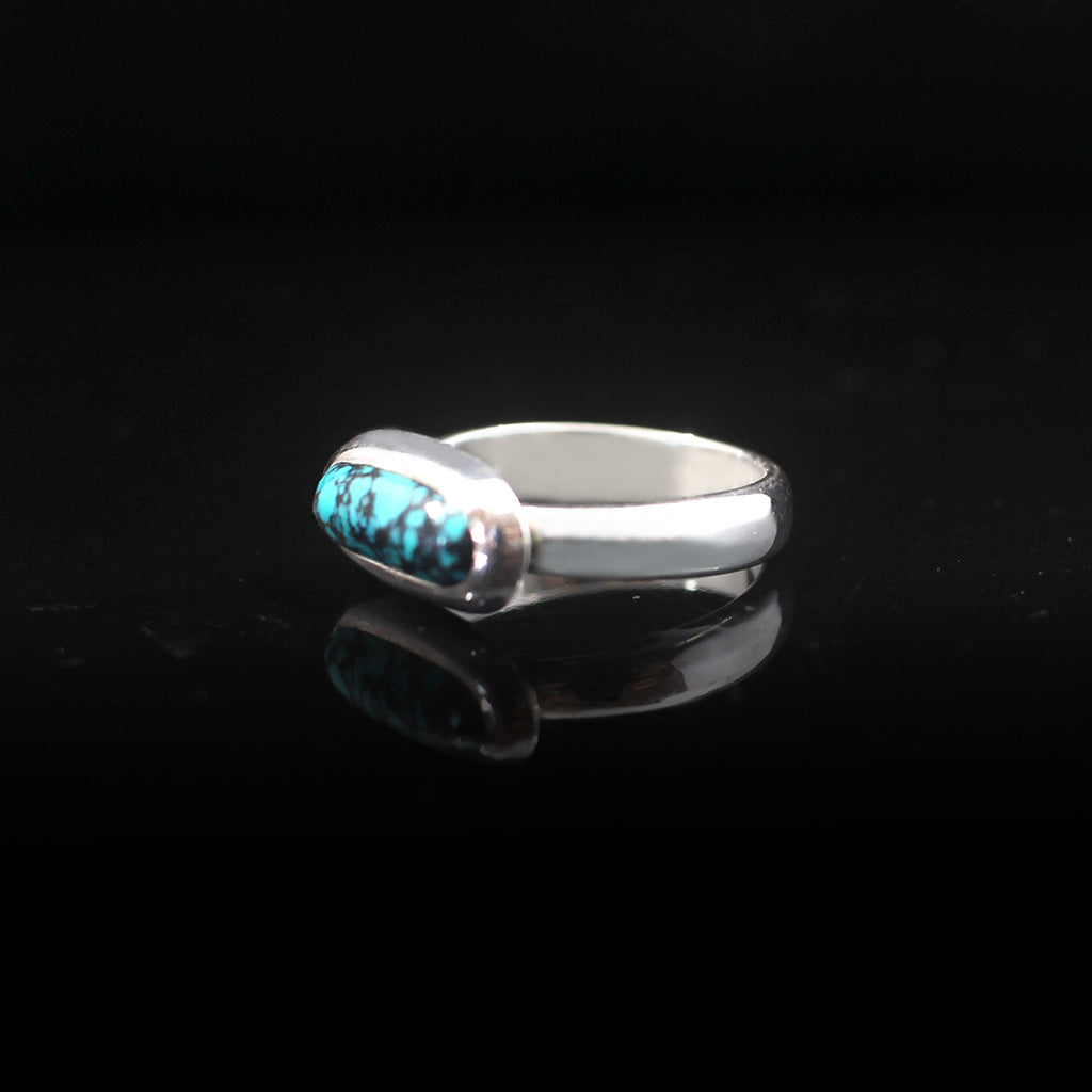 Spotted Turquoise Ring | Turquoise Silver Ring | Yakubu Design | Image 3