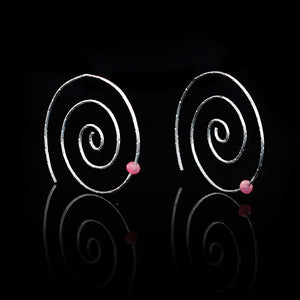 Inspiral me pink | Rose Quartz, Silver Earing | Yakubu Design | Image 1